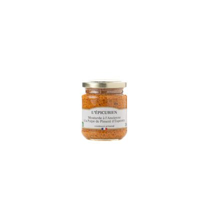 MOUTARDE AU PIMENT D'ESPELETTE, 200GR