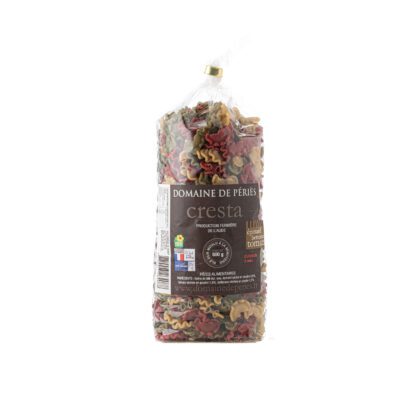PÂTES CRESTA EPINARDS/BETTERAVE/TOMATES, 500GR