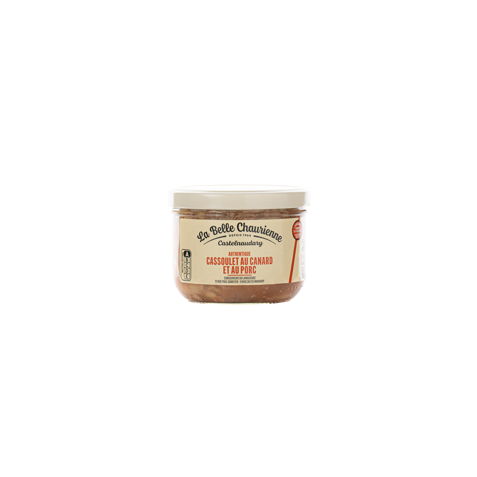 CASSOULET DE CASTELNAUDARY AU CANARD ET AU PORC, 380GR