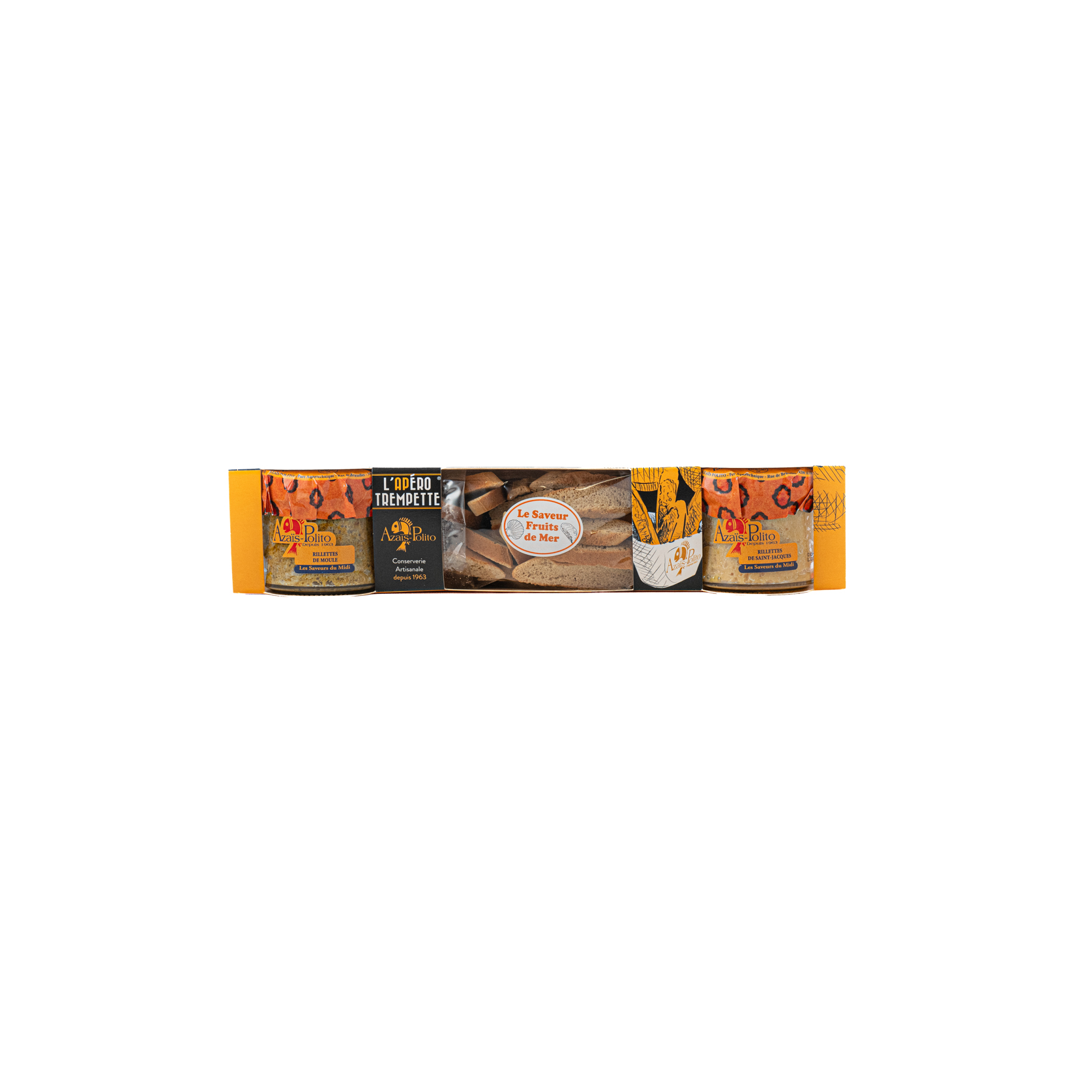 LOT APERO TREMPETTE SAVEURS DE LA MER + RILLETTES