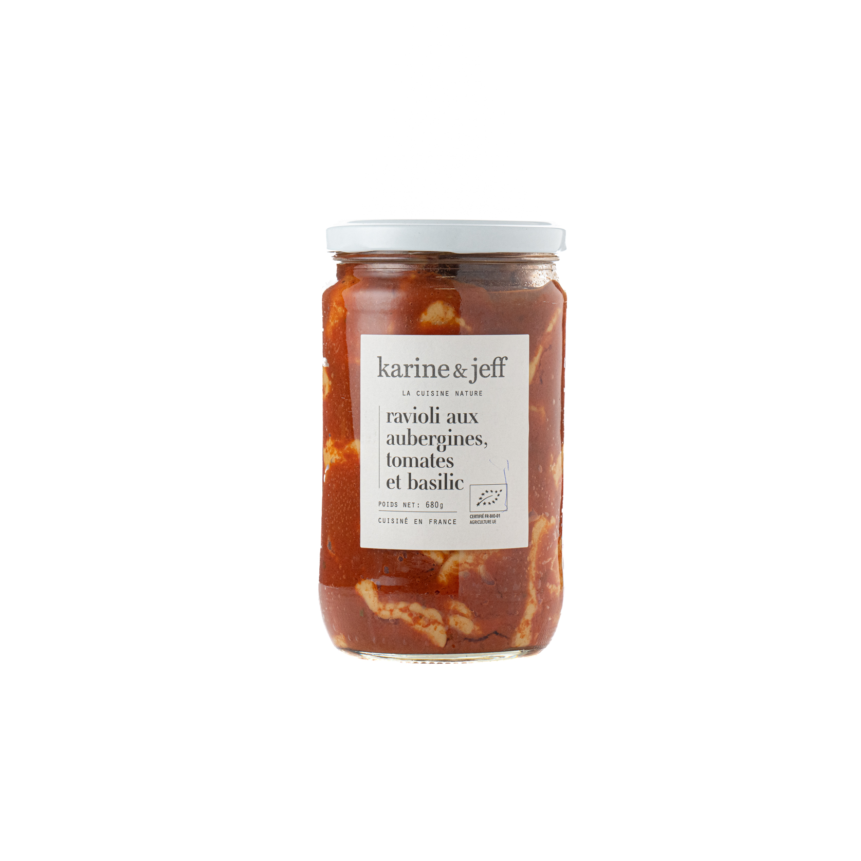 RAVIOLIS AUBERGINES TOMATES BASILIC, 680GR