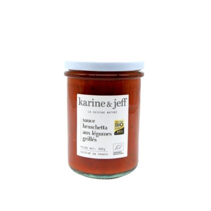 SAUCE BRUSCHETTA AUX LEGUMES GRILLES 200grs Karine&Jeff