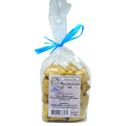 CRACKERS Ail des Ours Fleur de Sel 150grs Boysede