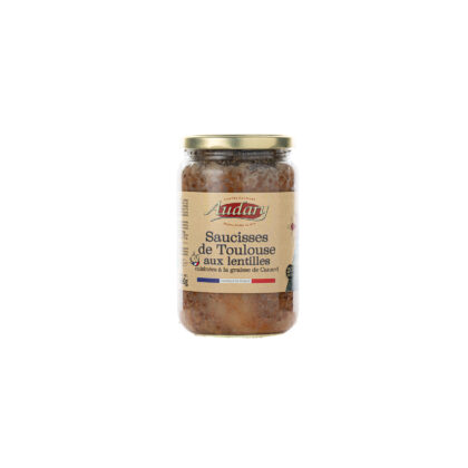 SAUCISSES TOULOUSE LENTILLES 75cL Bocal Audary